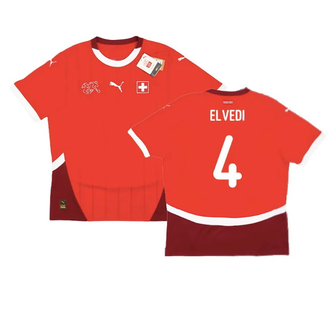 2024-2025 Switzerland Home Shirt (Elvedi 4)-SoccerKits Hub | Buy Soccer Jerseys Online